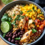Homemade Crockpot Fiesta Chicken & Rice Bowls recipe photo