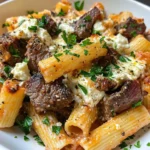 Homemade Four-Cheese Steak Rigatoni Supreme recipe photo