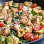 Homemade Garlic Butter Chicken Tortellini Skillet photo
