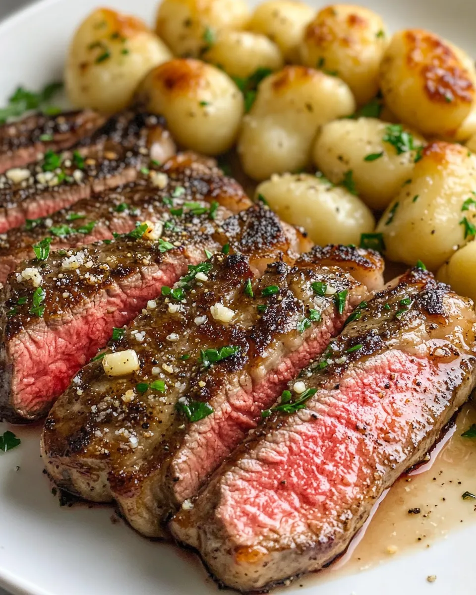 Classic Garlic Parmesan Steak with Pillowy Gnocchi image