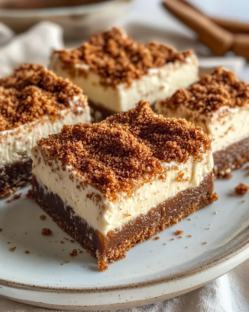 Delicious Gingerbread Cheesecake Bars (No Water Bath) image