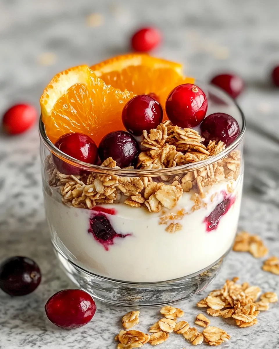 Classic Greek Yogurt Parfaits (Cranberry-Orange) dish photo