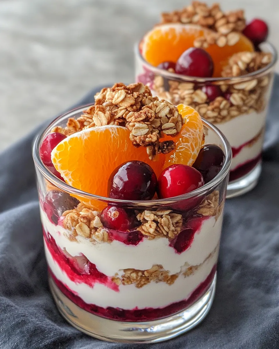 Delicious Greek Yogurt Parfaits (Cranberry-Orange) image