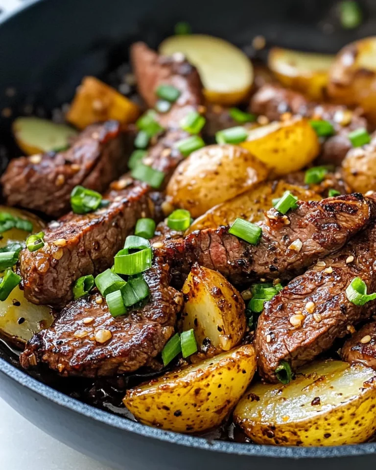 Homemade Honey Garlic Steak and Potato Skillet photo