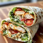 Homemade Hot Honey Chicken Caesar Wraps recipe photo