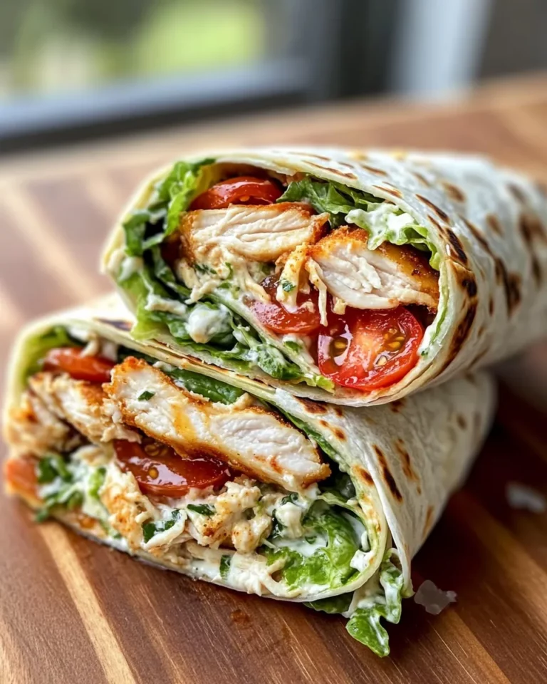 Homemade Hot Honey Chicken Caesar Wraps recipe photo