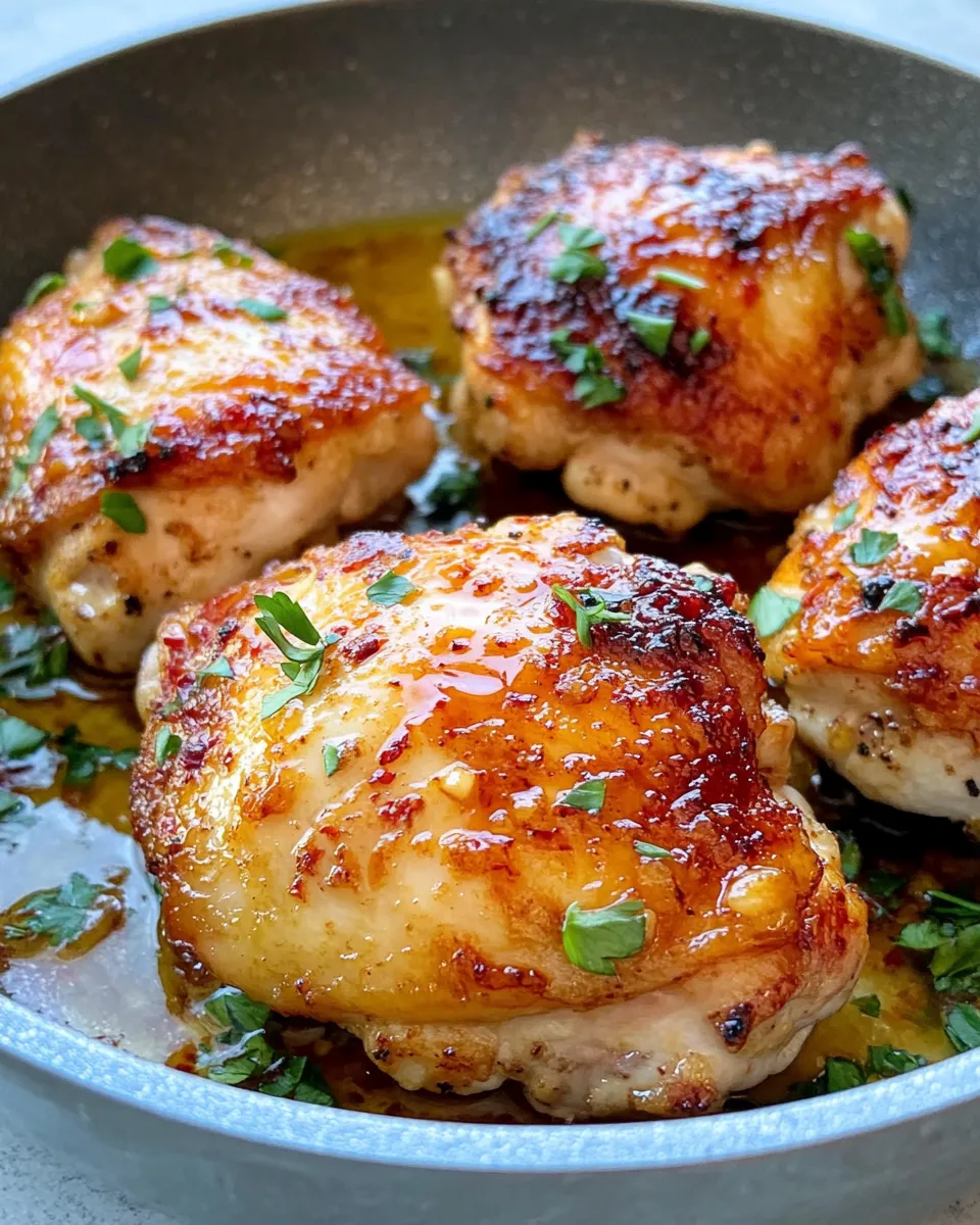 Classic Hot Honey Garlic Chicken Thighs (30 Minutes) recipe image