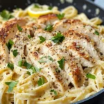 Homemade Lemon Pepper Chicken Alfredo Skillet recipe photo