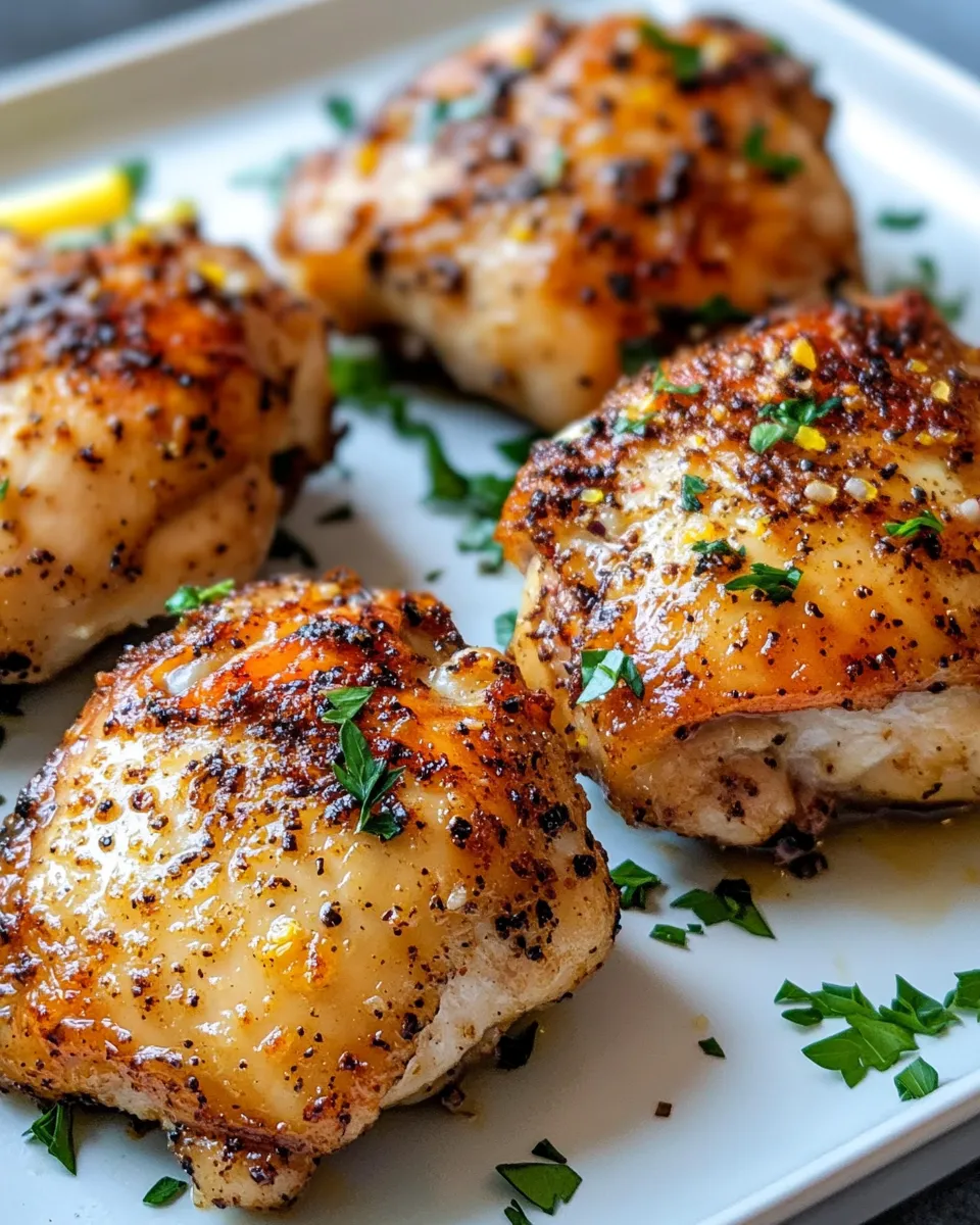 Classic Lemon Pepper Chicken Thighs (Air Fryer) image