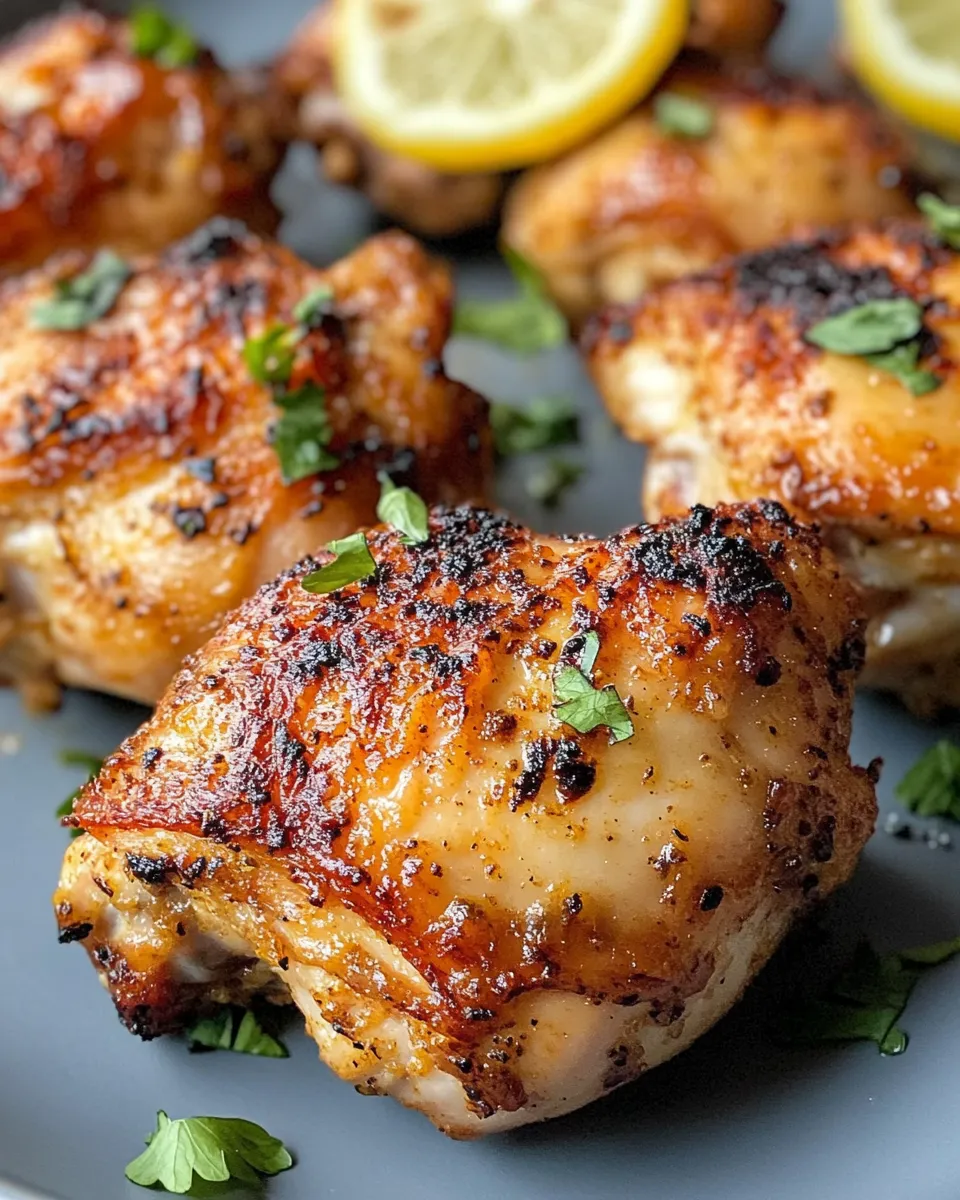 Delicious Lemon Pepper Chicken Thighs (Air Fryer) dish photo