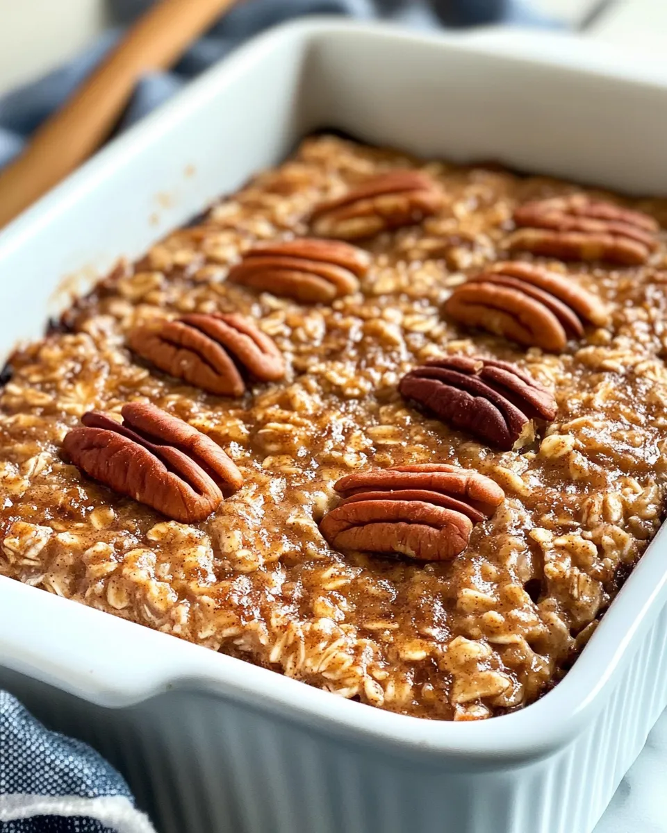 Classic Maple Pecan Baked Oatmeal (Make-Ahead) recipe image