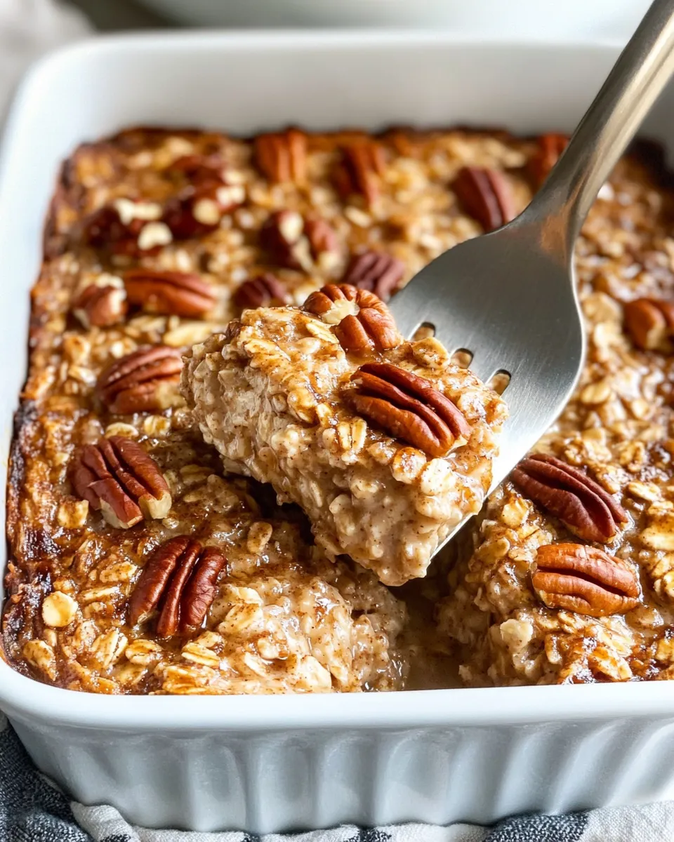 Easy Maple Pecan Baked Oatmeal (Make-Ahead) food shot
