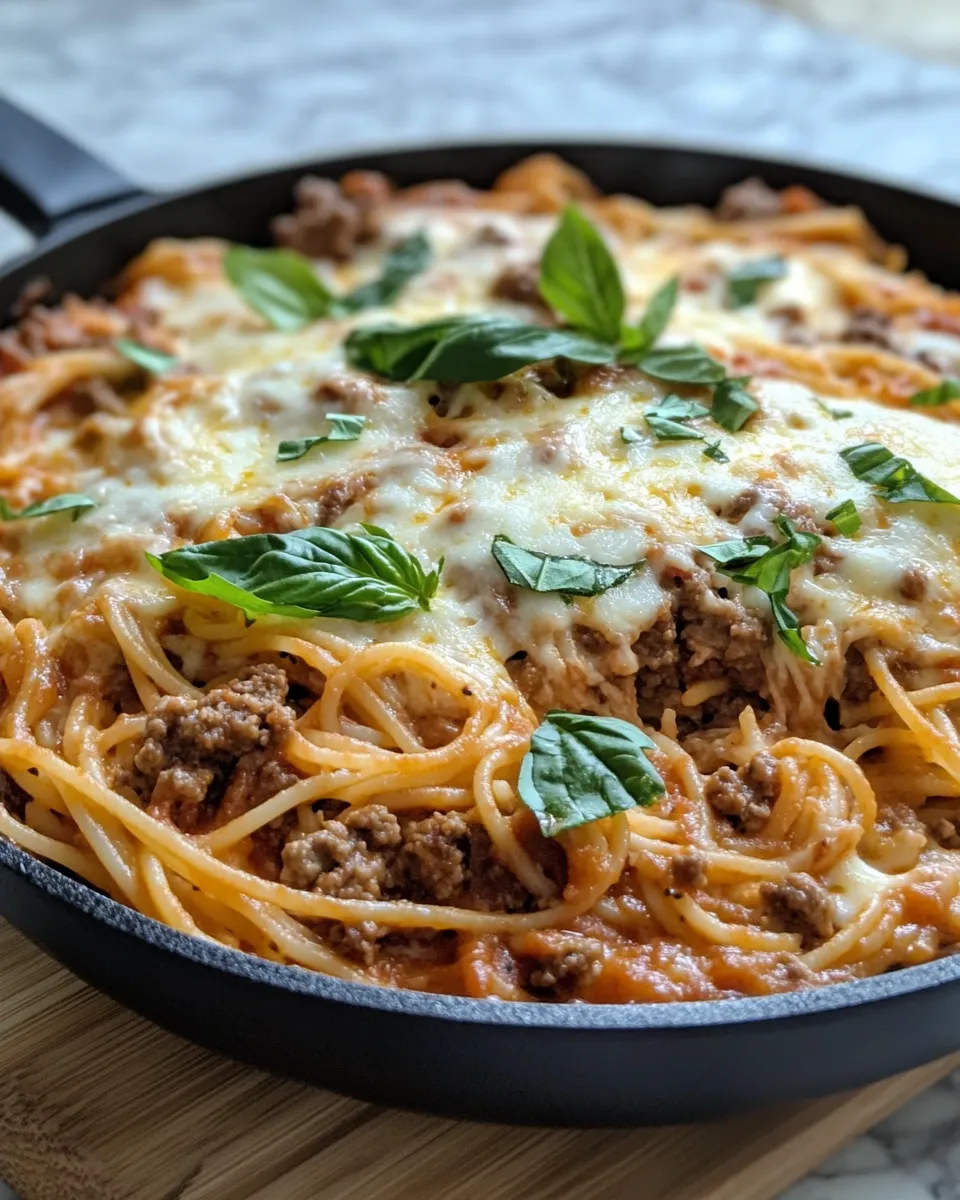 Classic Million Dollar Spaghetti Skillet (No-Bake Hack) image