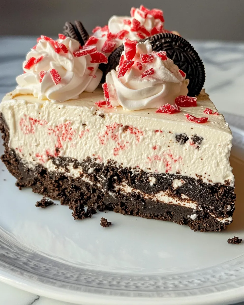 Homemade No-Bake Peppermint Oreo Cheesecake recipe photo