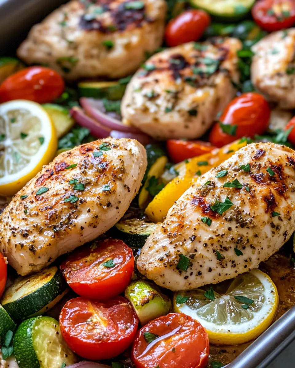 Homemade One-Pan Lemon Herb Chicken & Veggies dish photo