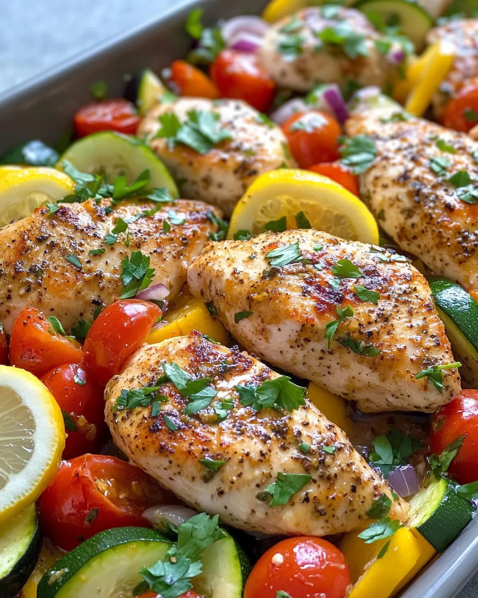Classic One-Pan Lemon Herb Chicken & Veggies recipe image