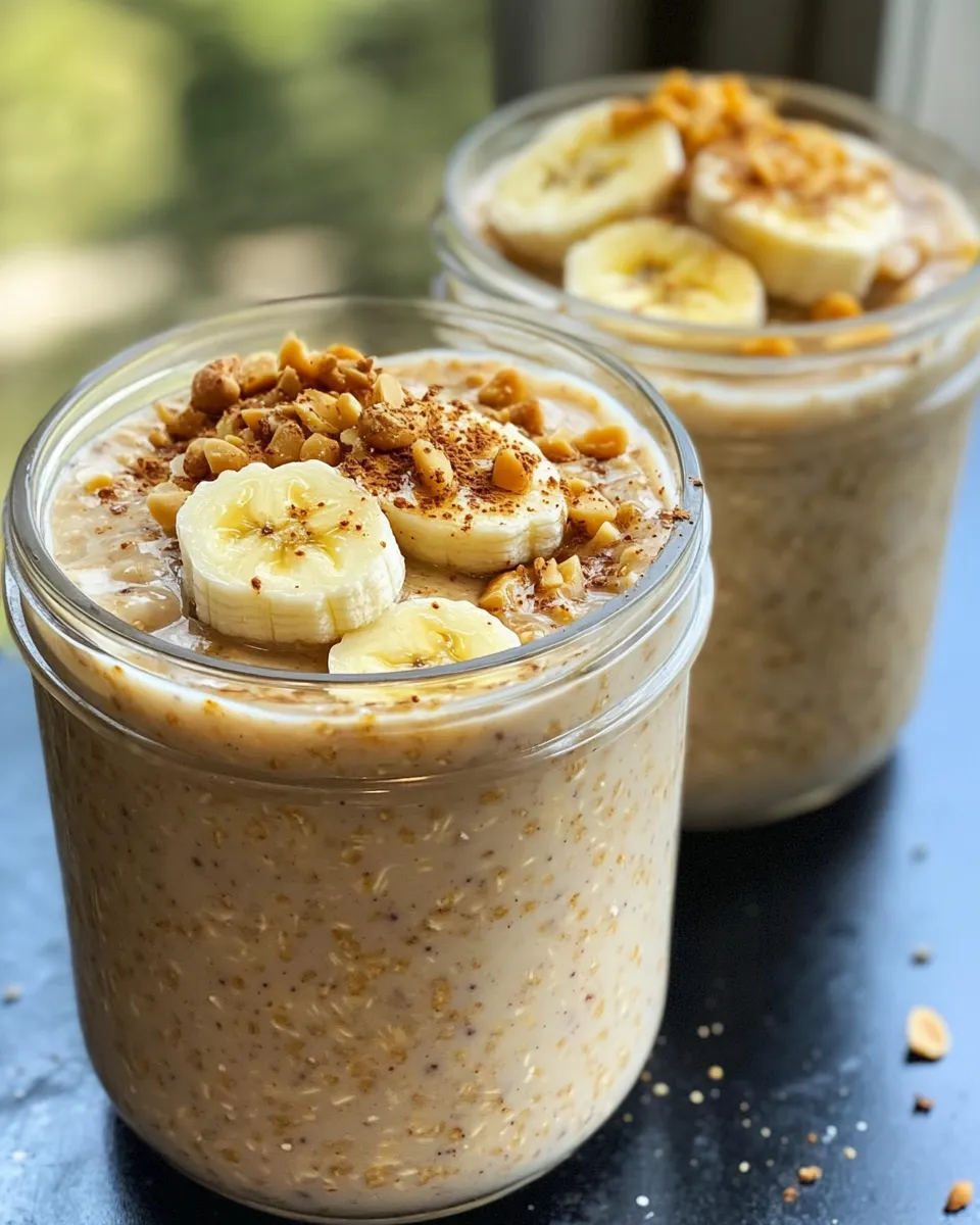 Classic Peanut Butter Banana Overnight Oats image