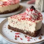 Homemade Peppermint Bark Cheesecake (No-Crack) recipe photo