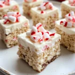 Homemade Peppermint Bark Rice Krispie Treats photo