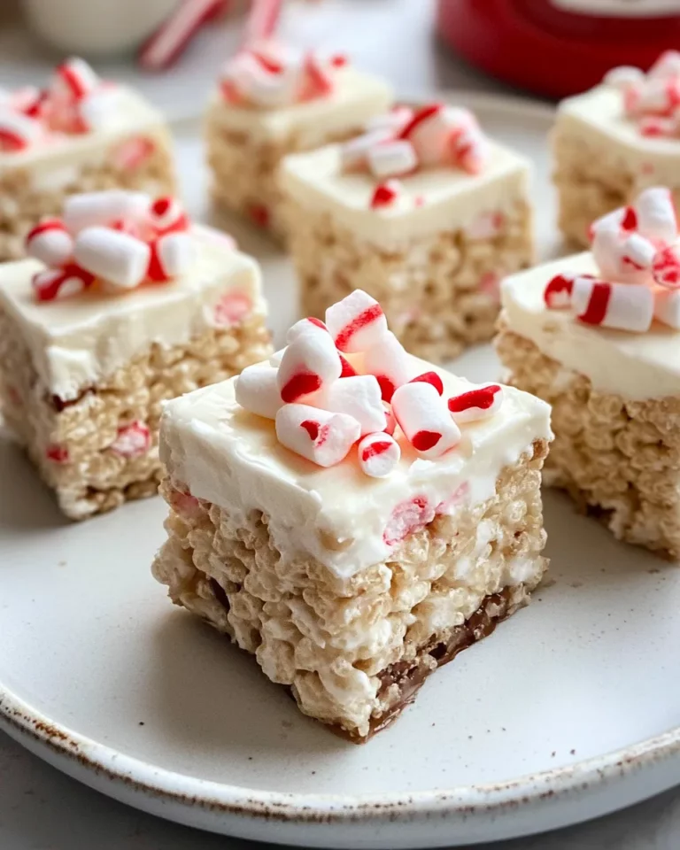 Homemade Peppermint Bark Rice Krispie Treats photo