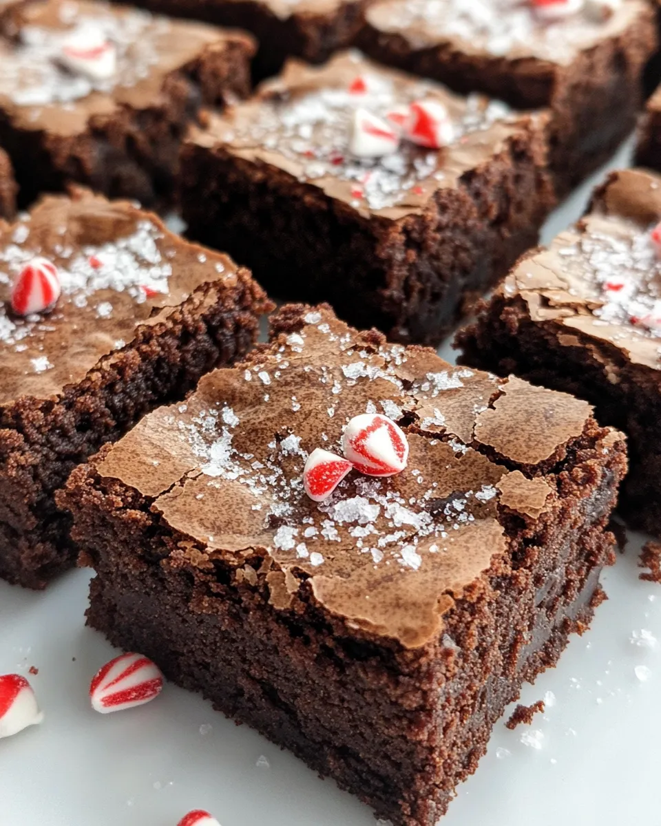 Easy Peppermint Hot Chocolate Brownies recipe photo