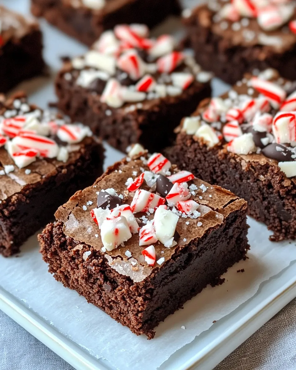 Delicious Peppermint Hot Chocolate Brownies dish photo