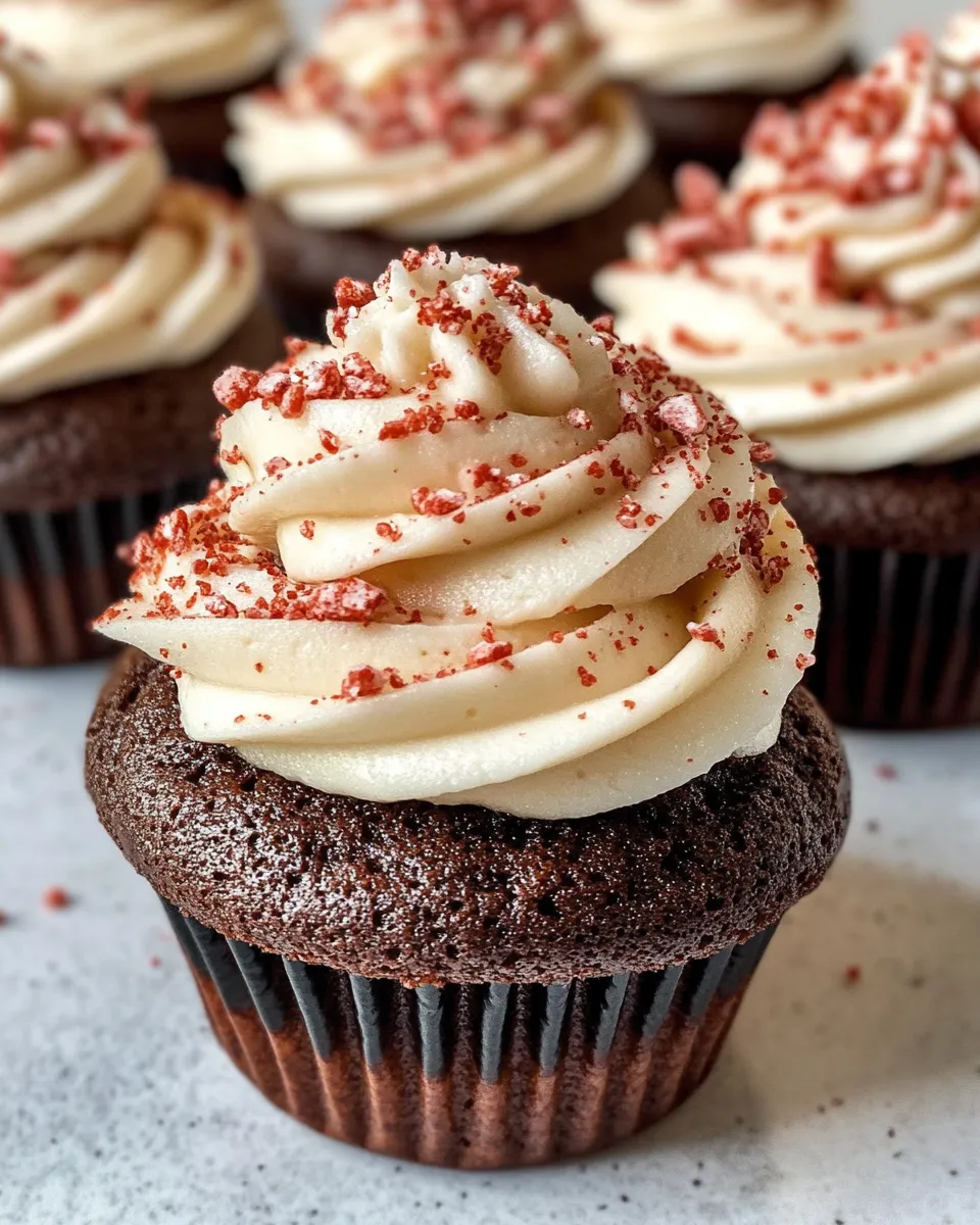 Delicious Peppermint Mocha Cupcakes (Fluffy) plate image