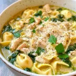 Homemade Pesto Tortellini Soup (30 Minutes) photo