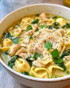 Homemade Pesto Tortellini Soup (30 Minutes) photo