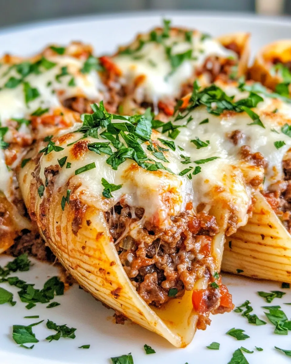 Homemade Philly Cheesesteak Stuffed Shells plate image