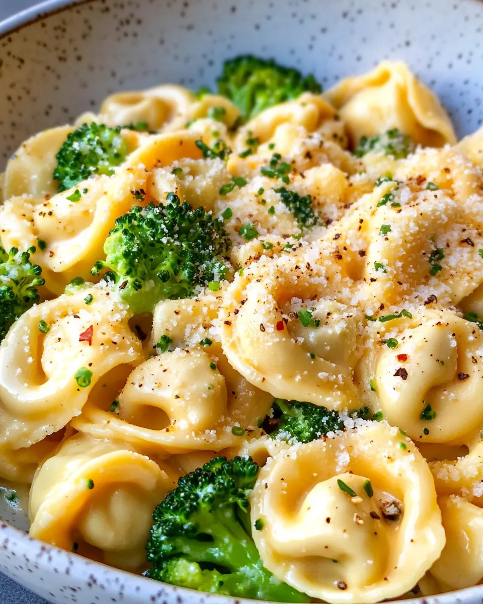 Classic Quick Broccoli Cheddar Tortellini dish photo
