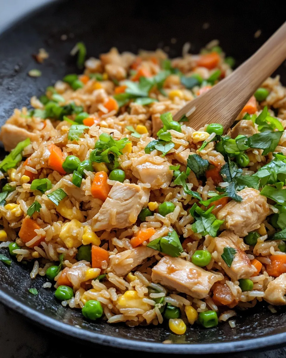 Classic Quick Chicken Fried Rice (Wok-Style) food shot