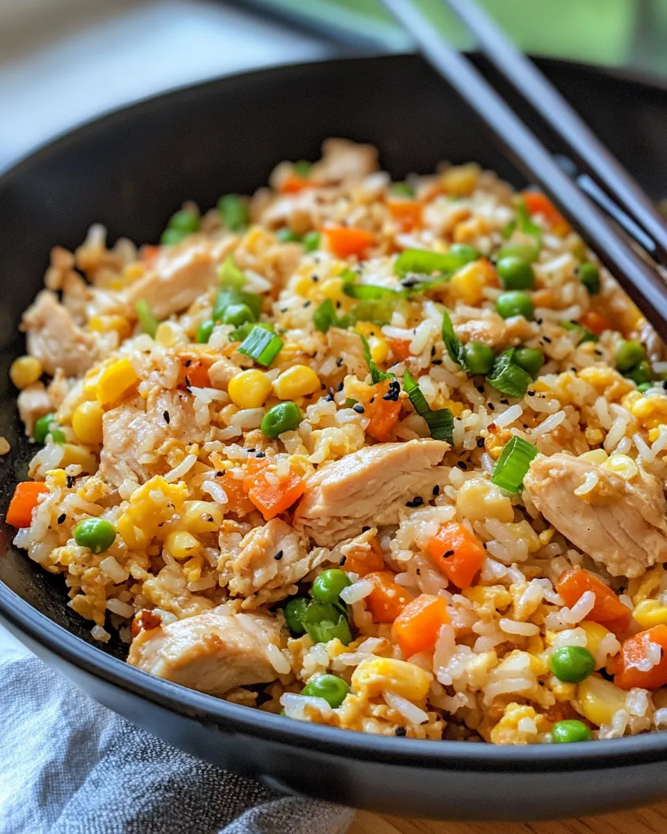 Easy Quick Chicken Fried Rice (Wok-Style) dish photo