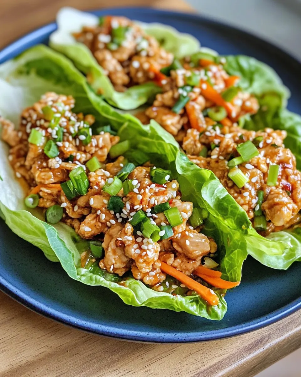 Amazing Quick Sesame Ginger Chicken Lettuce Wraps dish photo