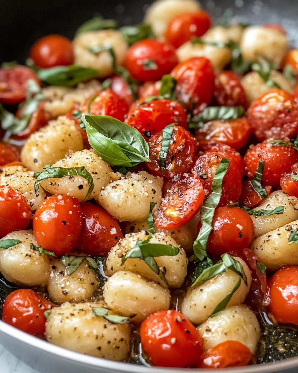 Classic Quick Tomato Basil Gnocchi (5 Ingredients) image