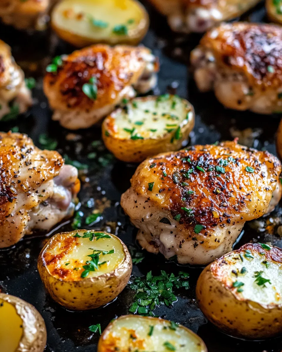 Homemade Sheet-Pan Garlic Butter Chicken & Potatoes recipe photo