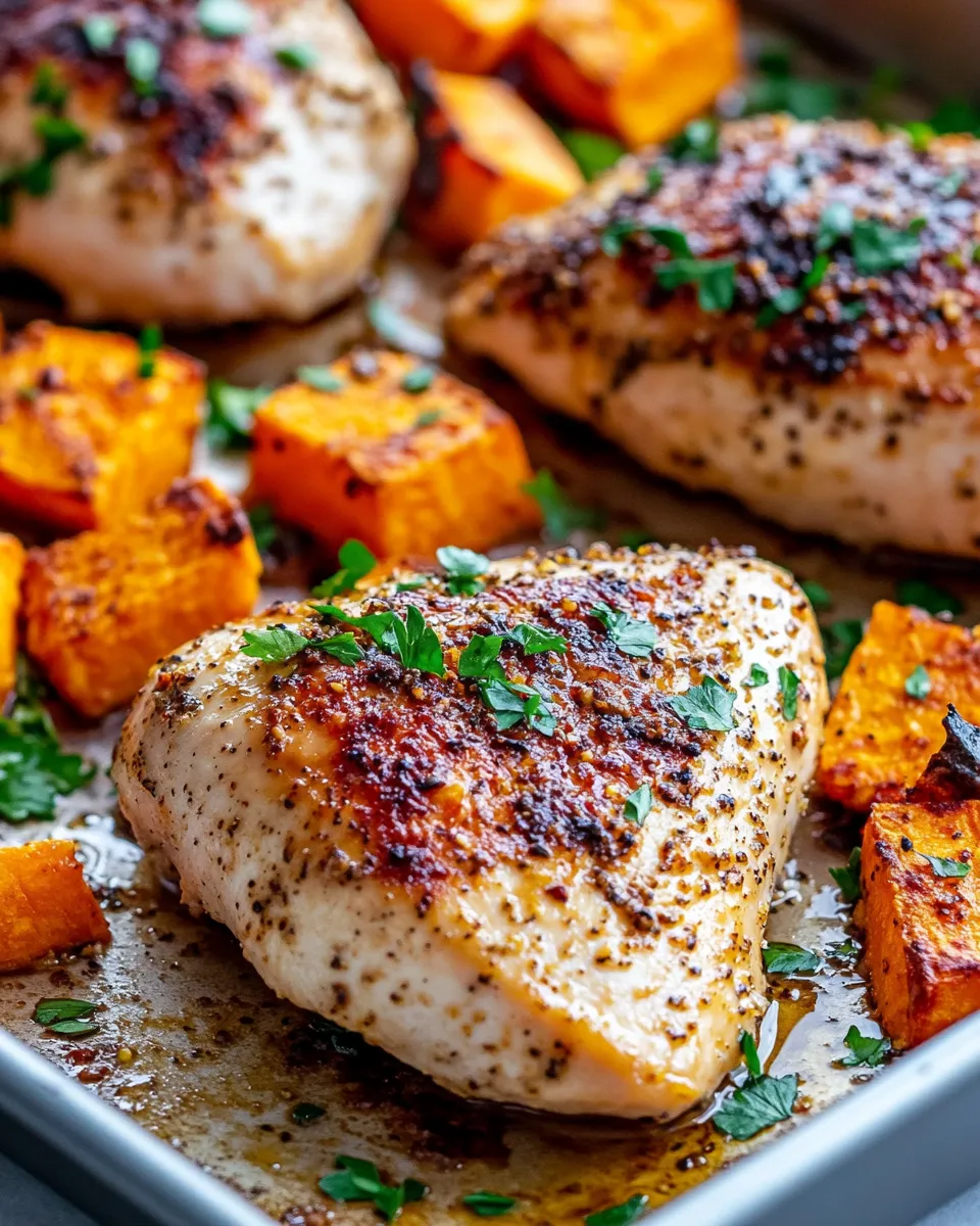 Homemade Sheet-Pan Maple Dijon Chicken & Sweet Potatoes recipe photo