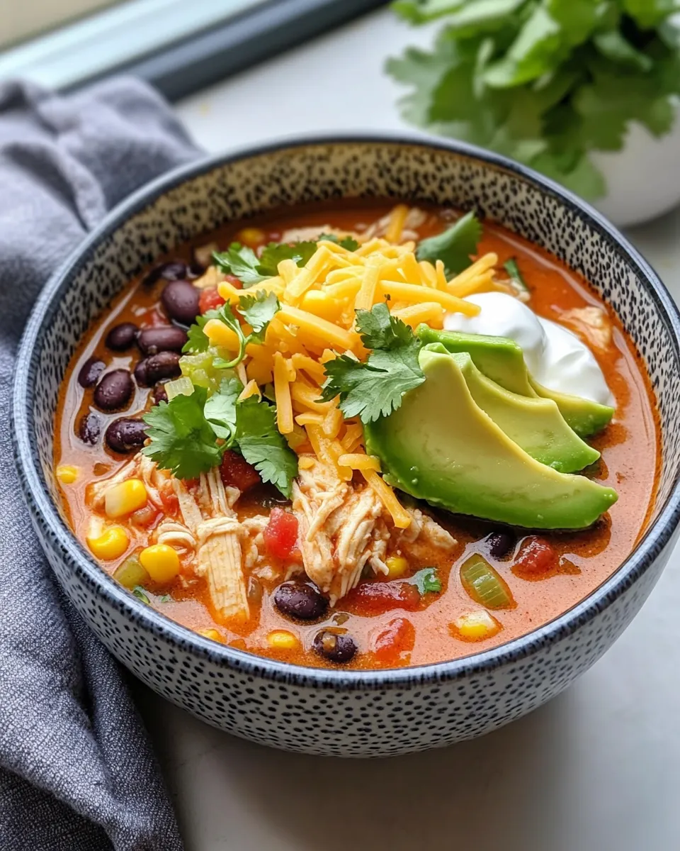 Classic Slow Cooker Chicken Enchilada Soup dish photo