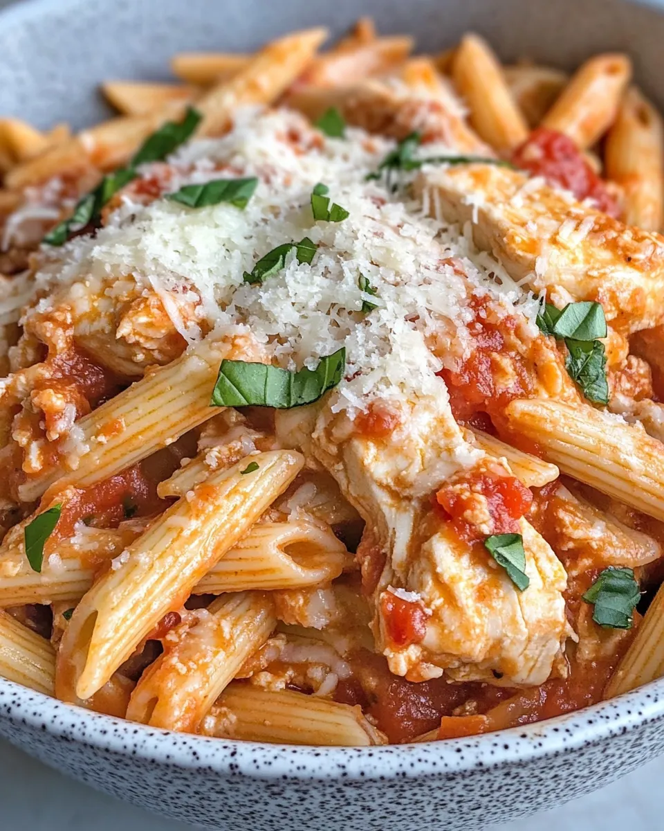 Classic Slow Cooker Chicken Parmesan Pasta dish photo
