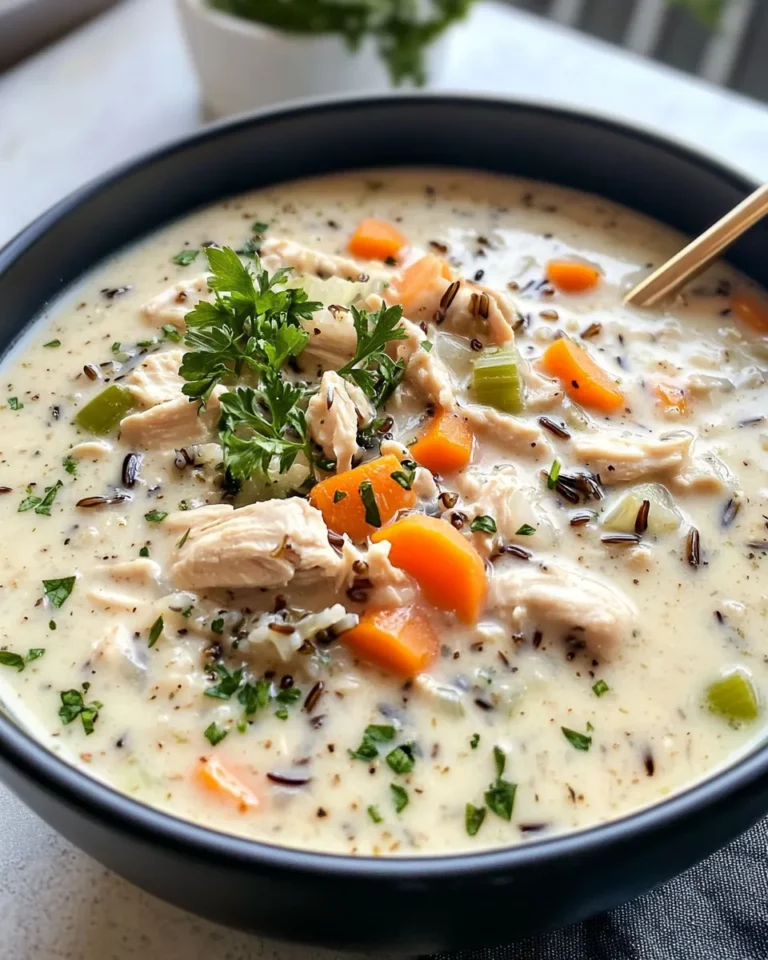 Homemade Slow Cooker Chicken Wild Rice Soup recipe photo
