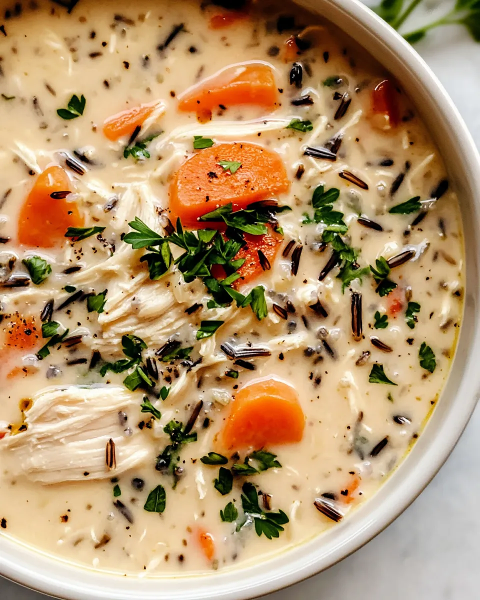 Classic Slow Cooker Chicken Wild Rice Soup dish photo