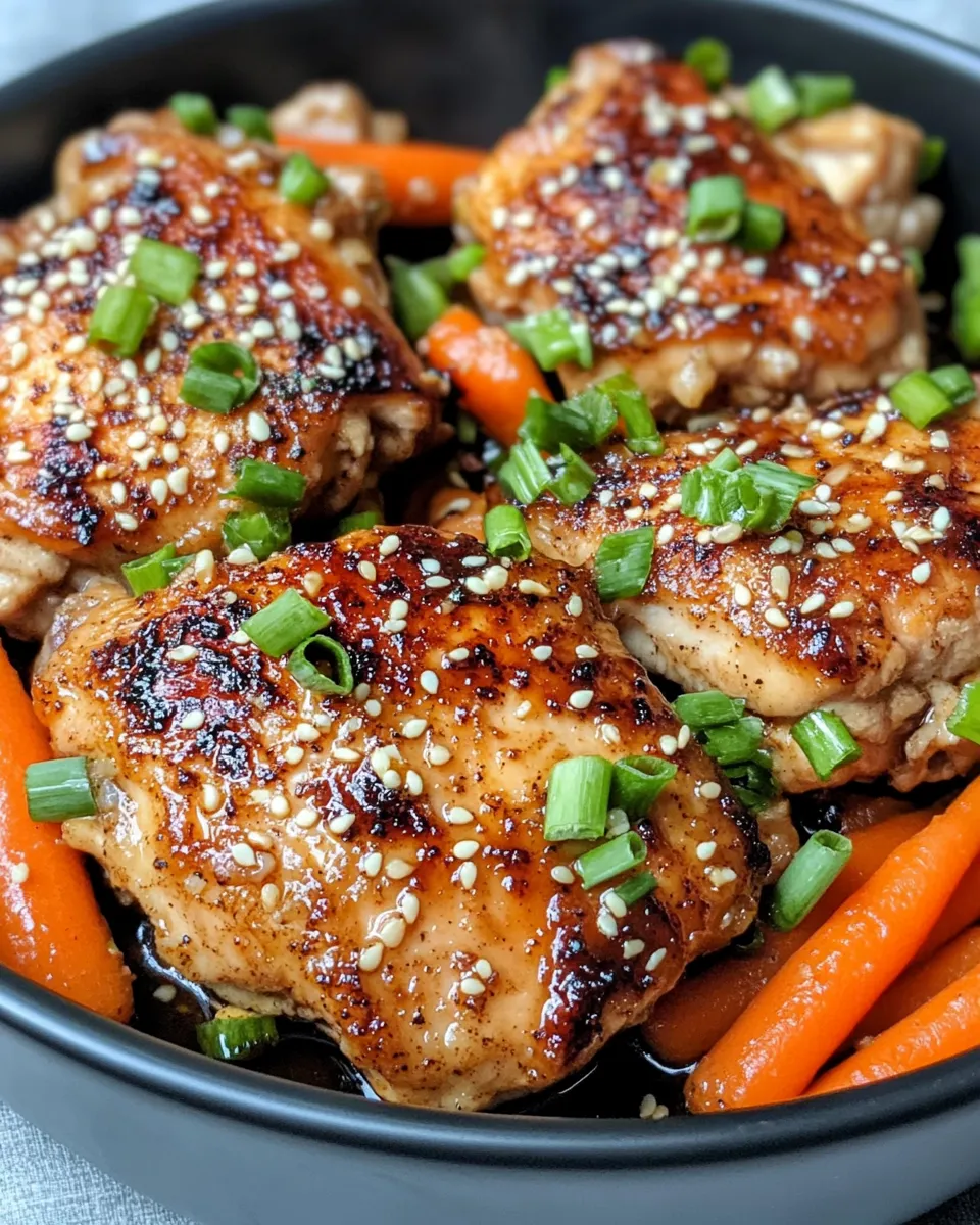 Classic Slow Cooker Honey Garlic Chicken & Carrots dish photo