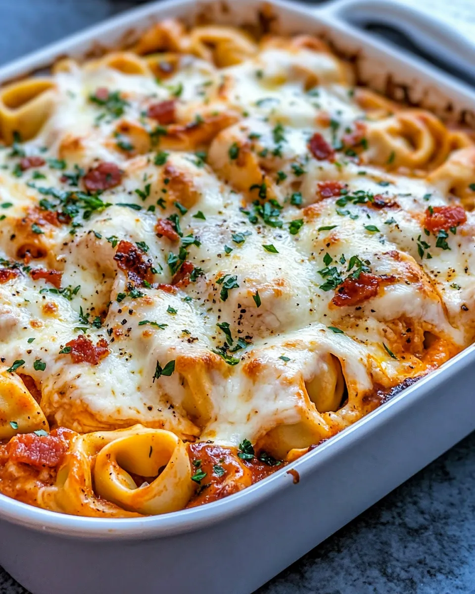 Delicious Smoky BBQ Chicken Tortellini Bake recipe photo