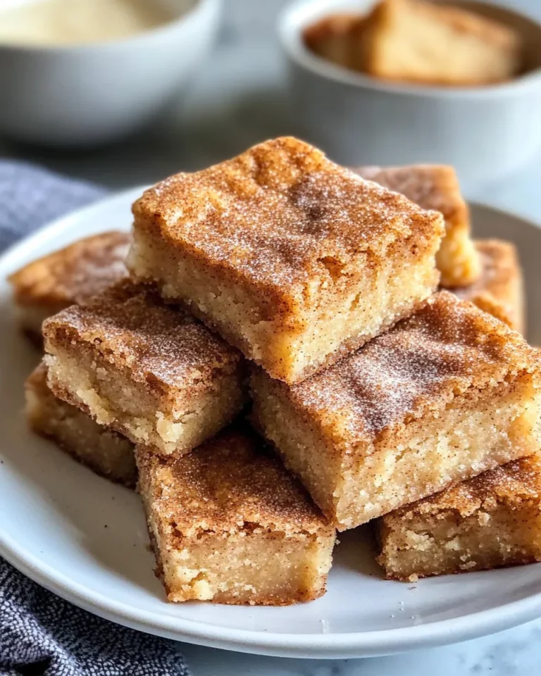 Homemade Snickerdoodle Blondies (Super Soft) recipe photo