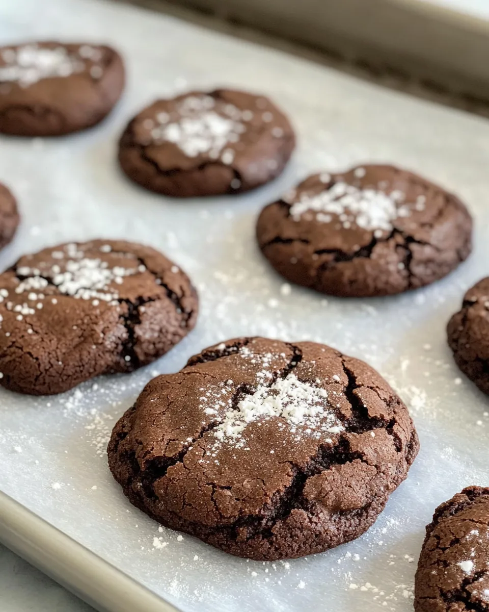 Homemade Soft Chocolate Crinkle Cookies (Holiday) recipe photo