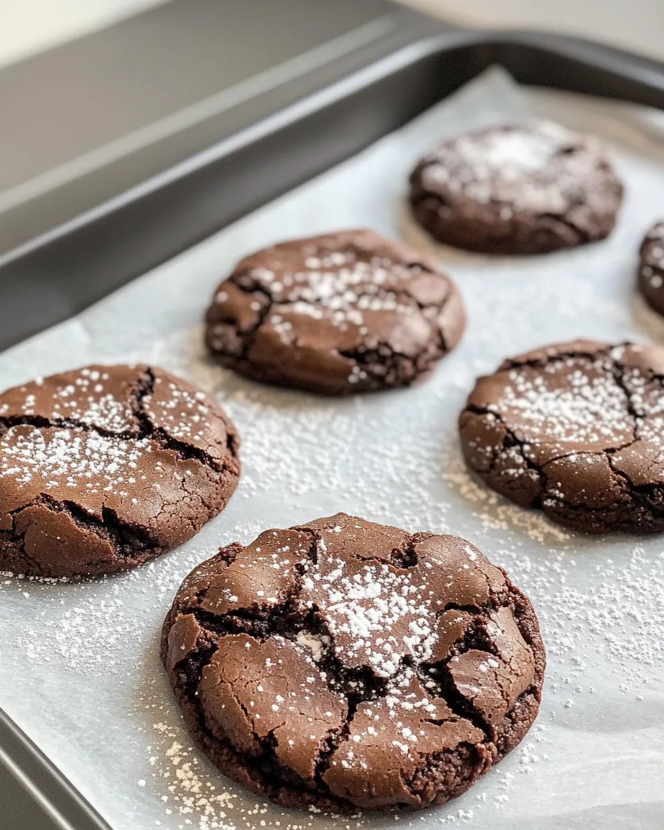 Classic Soft Chocolate Crinkle Cookies (Holiday) dish photo