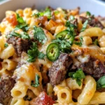 Homemade Steak Nacho Mac and Cheese Bake photo