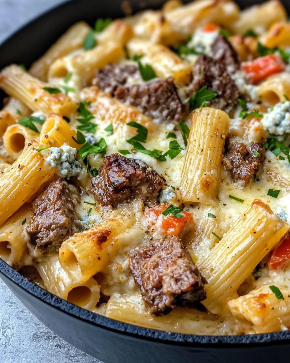 Homemade Steak & Blue Cheese Rigatoni Bake photo