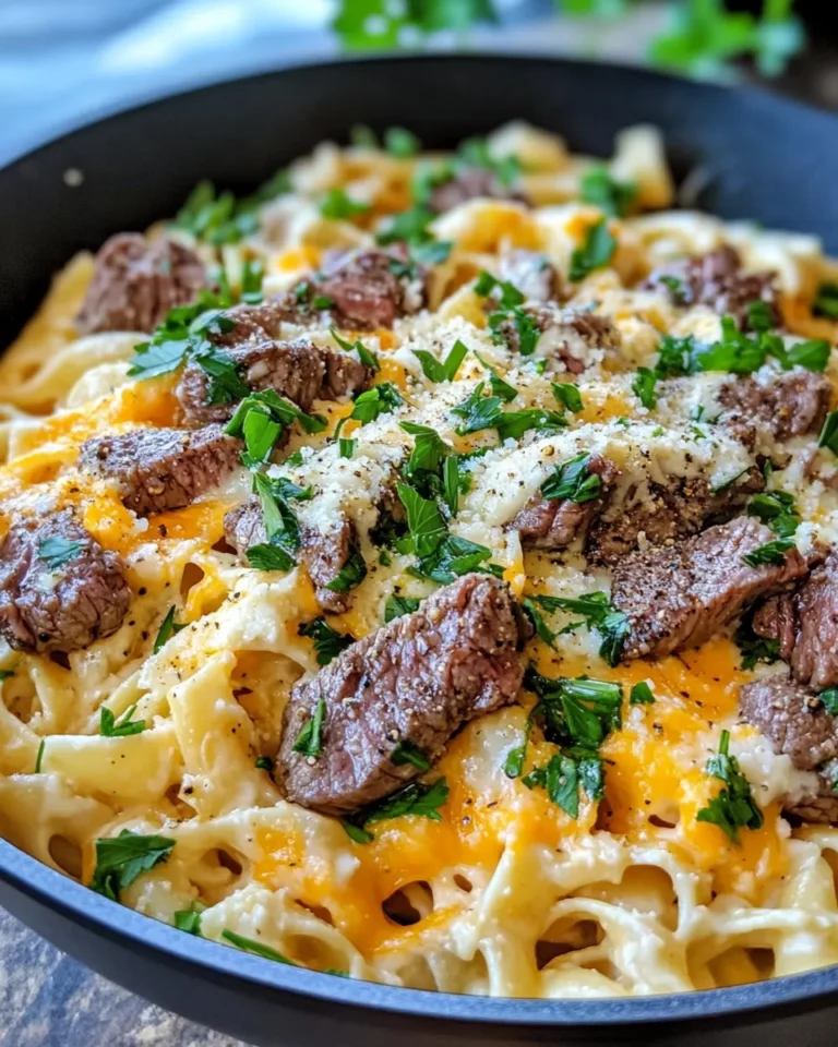Homemade Steak & Cheddar Ranch Pasta Skillet photo