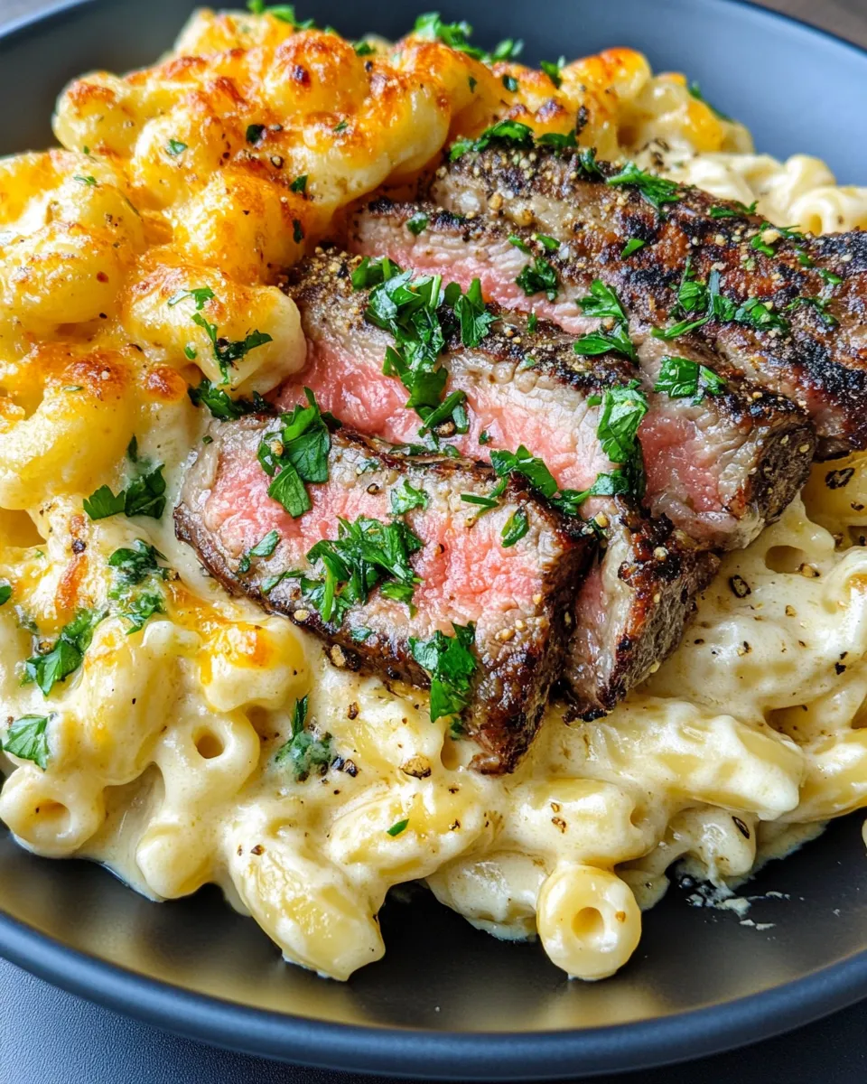 Homemade Steak & Chimichurri Mac and Cheese recipe photo